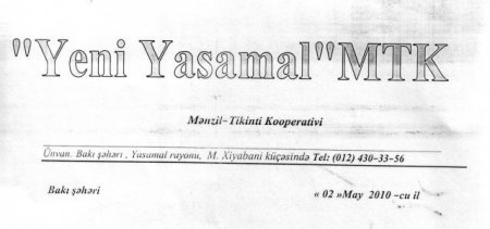 "Yeni Yasamal" MTK sakinlərin başına oyun açır... "Yeni Yasamal" MTK sakinlərin başına oyun açır...