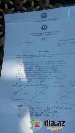3 milyonluq yeyintinin altından qalxan rektorun 3 katibəsi var imiş... 3 milyonluq yeyintinin altından qalxan rektorun 3 katibəsi var imiş...