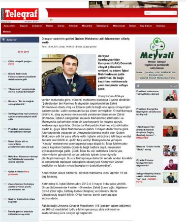 Qulam Ələkbərov kabusu: diaspor sədrinin qətli, ermənilərlə iş birliyi Qulam Ələkbərov kabusu: diaspor sədrinin qətli, ermənilərlə iş birliyi