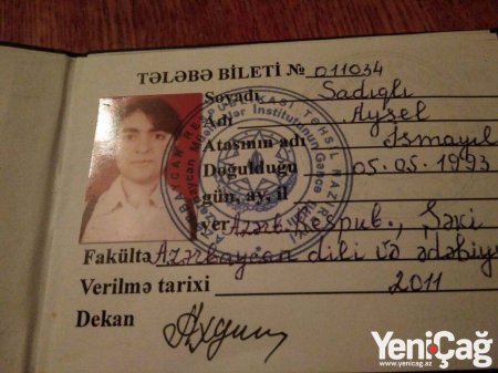 Saxta tələbə bileti və mənimsənilən pullar Saxta tələbə bileti və mənimsənilən pullar