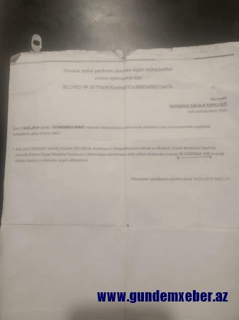 Tovuzda ll-ci qrup gözdən əlilin ailə üzvləri acınacaqlı durumda Tovuzda ll-ci qrup gözdən əlilin ailə üzvləri acınacaqlı durumda