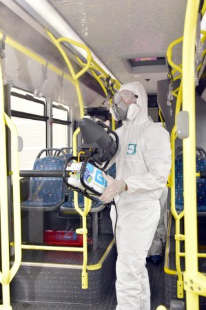 “Xaliq Faiqoğlu” şirkətinin avtobusları mütəmadi dezinfeksiya edilir “Xaliq Faiqoğlu” şirkətinin avtobusları mütəmadi dezinfeksiya edilir