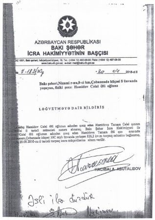 Məhkəmə qərarını icra hakimiyyətinin vəzifəliləri necə sabotaj edib... Məhkəmə qərarını icra hakimiyyətinin vəzifəliləri necə sabotaj edib...