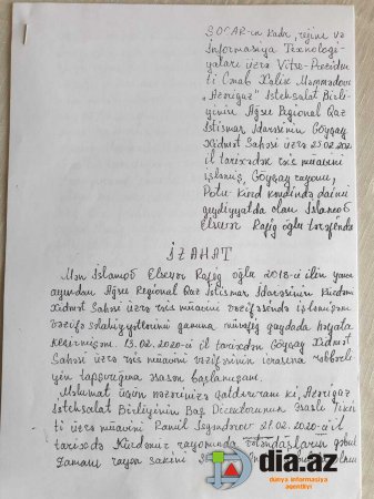 “Azəriqaz”ın üç əməkdaşı zorla reanimasiyaya girib, mənə sənədləri imzalatmağı çalışırdı” “Azəriqaz”ın üç əməkdaşı zorla reanimasiyaya girib, mənə sənədləri imzalatmağı çalışırdı”