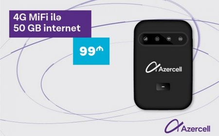 "Azercell"dən 4G MiFi ilə daha sürətli internet bağlantısı! "Azercell"dən 4G MiFi ilə daha sürətli internet bağlantısı!