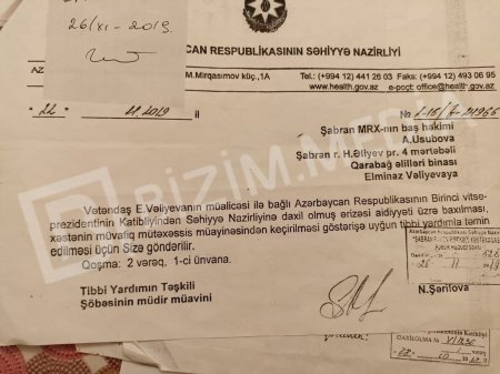 Baş həkim: “Mənim xəstəxanamda sənə yer yoxdur” Baş həkim: “Mənim xəstəxanamda sənə yer yoxdur”