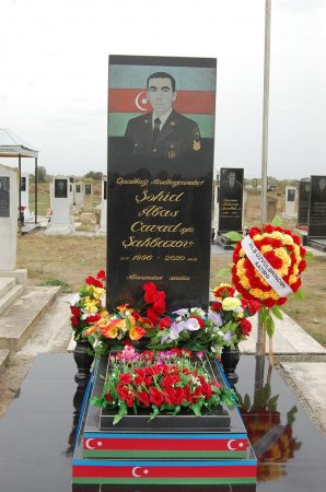 İmişlidə DİN-in Daxili Qoşunlarının şəhid olmuş hərbi qulluqçusunun il mərasimi keçirilib