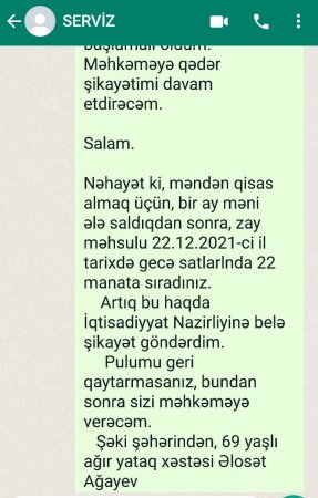 "Zəmanət vermirik, get hara bilirsən yaz..." "Zəmanət vermirik, get hara bilirsən yaz..."