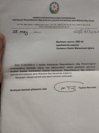 Daha bir rayonda antikorrupsiya HƏBSLƏRİ GÖZLƏNİLİR Daha bir rayonda antikorrupsiya HƏBSLƏRİ GÖZLƏNİLİR