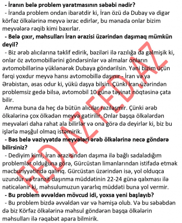 İran Azərbaycan meyvəsini daşımağa imkan vermir, «AZAL» da 5 qat baha daşıyır İran Azərbaycan meyvəsini daşımağa imkan vermir, «AZAL» da 5 qat baha daşıyır