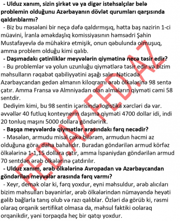 İran Azərbaycan meyvəsini daşımağa imkan vermir, «AZAL» da 5 qat baha daşıyır İran Azərbaycan meyvəsini daşımağa imkan vermir, «AZAL» da 5 qat baha daşıyır