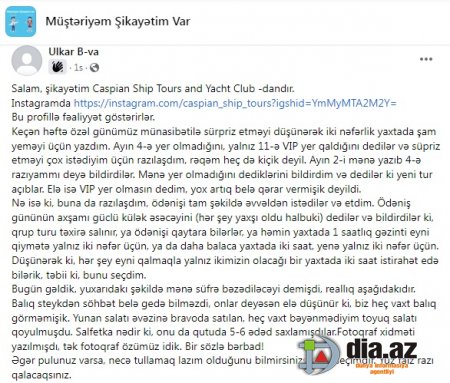 Yaxtada iki nəfərlik yemək istədi... başına gəlməyən qalmadı... Yaxtada iki nəfərlik yemək istədi... başına gəlməyən qalmadı...