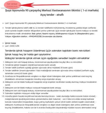 Səhiyyə Nazirliyi Prezidentin ŞUŞA PLANINA QARŞI... Səhiyyə Nazirliyi Prezidentin ŞUŞA PLANINA QARŞI...