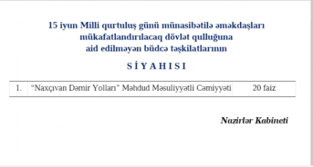 Naxçıvanın Baş naziri dəmiryolçuların maaşına niyə SANKSİYA QOYUB? Naxçıvanın Baş naziri dəmiryolçuların maaşına niyə SANKSİYA QOYUB?