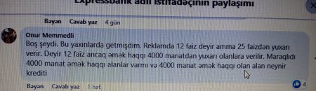 “Expressbank” saxta reklamla insanları tora salır? “Expressbank” saxta reklamla insanları tora salır?