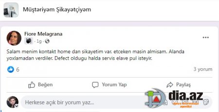 `Konktakt Home` deffekt mal üçün ƏLAVƏ PUL TƏLƏB EDİR `Konktakt Home` deffekt mal üçün ƏLAVƏ PUL TƏLƏB EDİR