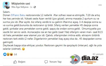 `El Piano Baku`da iftar açanda... BELƏ OLUR... `El Piano Baku`da iftar açanda... BELƏ OLUR...