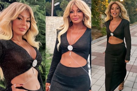 Aygün Kazımovanın transparan geyimi Aygün Kazımovanın transparan geyimi