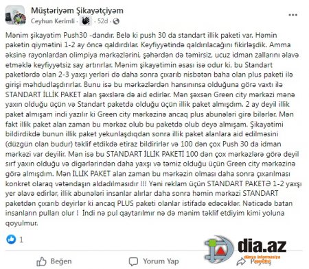 "Qiyməti qaldırdılar... Keyfiyyətin də qaldırılacağını fikirləşdik..."