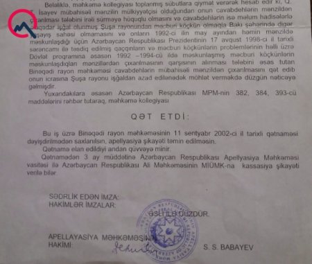 Əməkdar artistin anasının yaşadığı evlə bağlı qalmaqal Əməkdar artistin anasının yaşadığı evlə bağlı qalmaqal