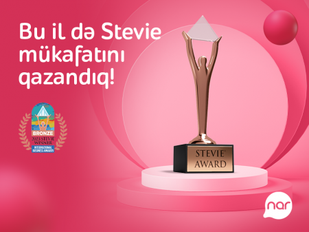“Nar” “Stevie” mükafatına layiq görüldü “Nar” “Stevie” mükafatına layiq görüldü