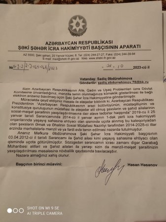 Şəkinin icra başçısı Şəhid ailəsi ilə MƏZƏLƏNİR? Şəkinin icra başçısı Şəhid ailəsi ilə MƏZƏLƏNİR?