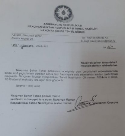Naxçıvan MR Təhsil Nazirliyi repetitorluq monopoliyası yaradır?