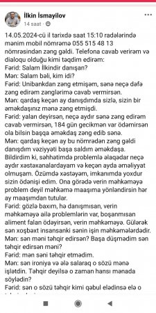 “Unibank” əməkdaşları banka borcu olanları belə təhqir edir 