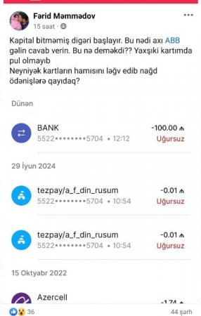 Milli bank sektorumuzun İKİ ƏN ZƏİF BƏNDİ...