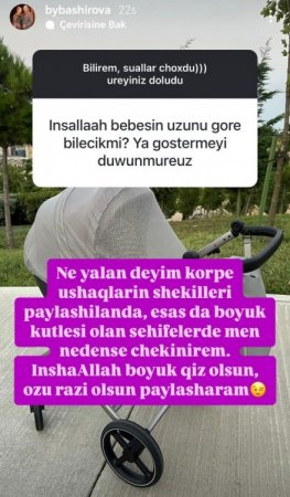 "İnşallah, böyük qız olsun, özü razı olsun, paylaşaram" "İnşallah, böyük qız olsun, özü razı olsun, paylaşaram"