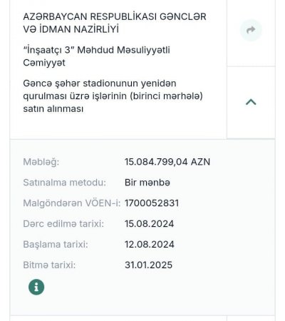 Gəncədə 15 milyonluq ŞÜBHƏ...