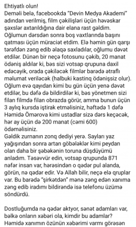 Həmidə Ömərovadan qalmaqallı xəbərə münasibət Həmidə Ömərovadan qalmaqallı xəbərə münasibət