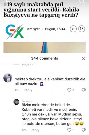 149 saylı məktəbdə pul yığılması təsdiqləndi...