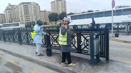 Paytaxtda növbəti dəfə geniştəmizlik işləri aparılıb Paytaxtda növbəti dəfə geniştəmizlik işləri aparılıb